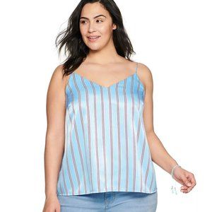1XL Sonoma Satin Cami "Anna Stripe" NWT